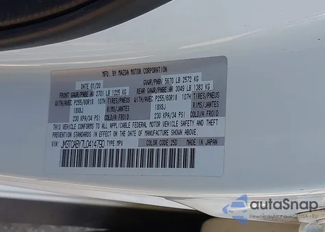 2020 Mazda Cx-9 Sport z USA, uszkodzony, nr VIN JM3TCABY7L0414790